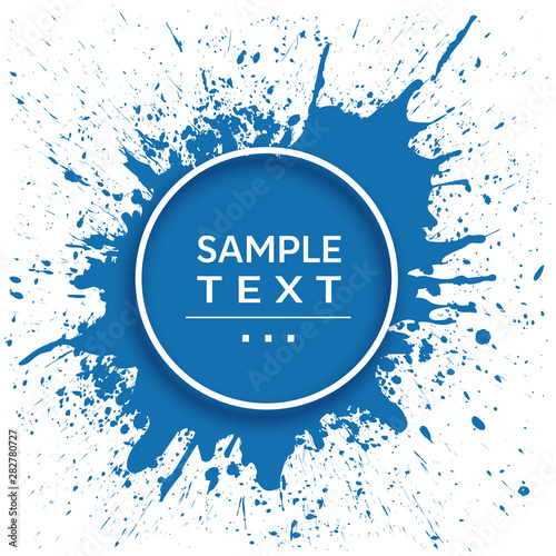 Abstract ink splash design template. Abstract template with splatter. Vector and illustration.