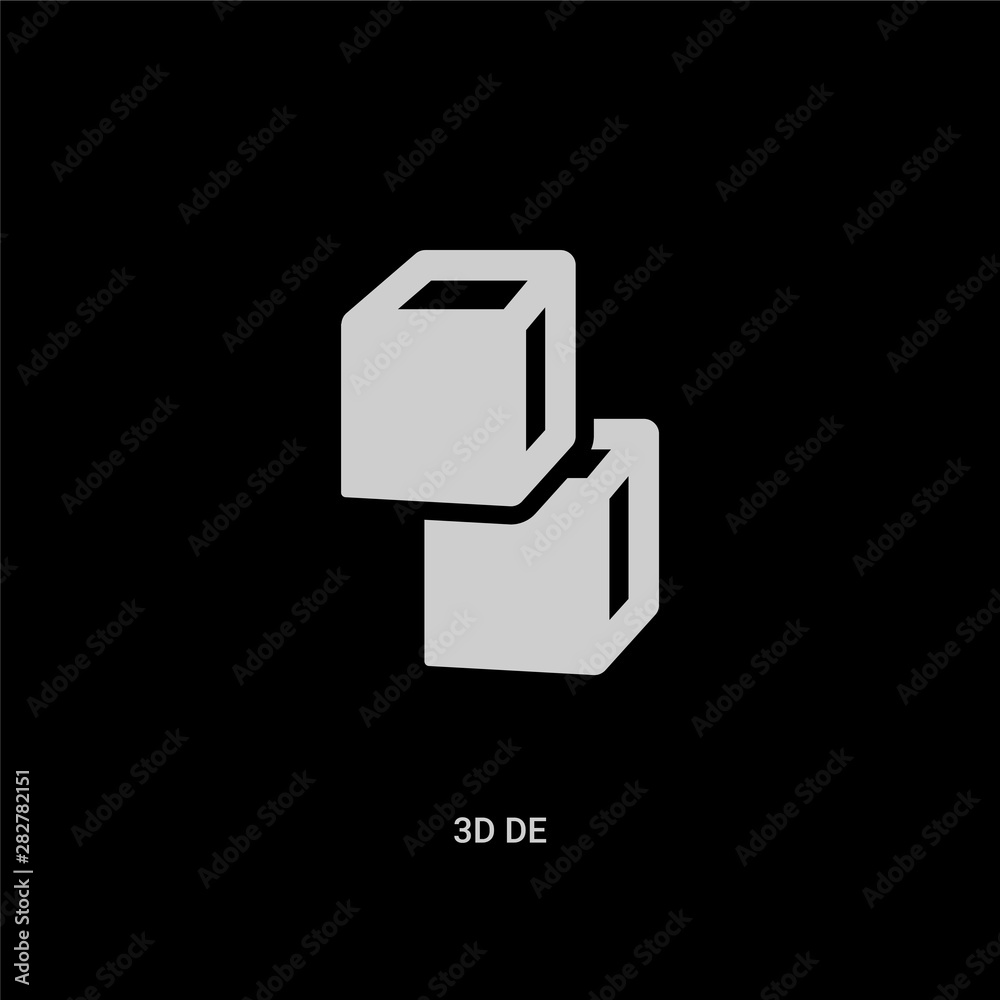 white 3d de vector icon on black background. modern flat 3d de from education concept vector sign symbol can be use for web, mobile and logo. white 3d de vector icon on black background. modern flat 3d de from education concept vector sign symbol can be use for web, mobile and logo.