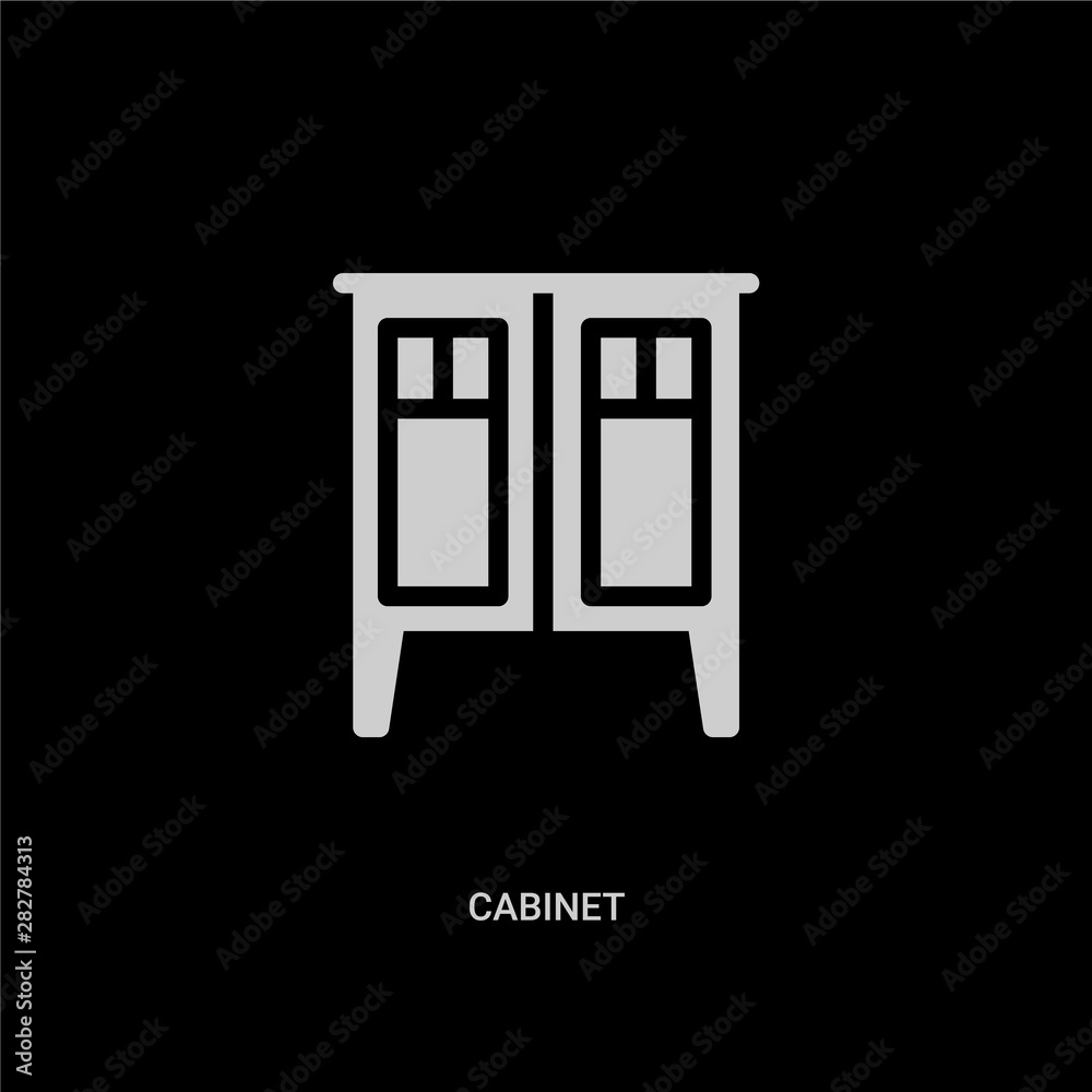 white cabinet vector icon on black background. modern flat cabinet from furniture and household concept vector sign symbol can be use for web, mobile and logo. white cabinet vector icon on black background. modern flat cabinet from furniture and household concept vector sign symbol can be use for web, mobile and logo.