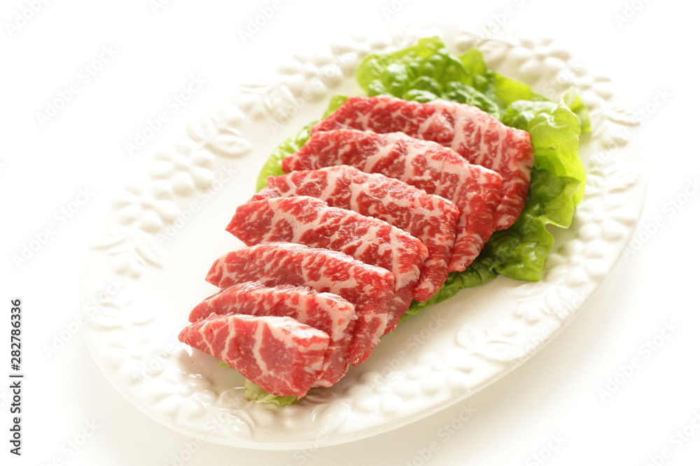 Freshness sliced beef for Korean food image