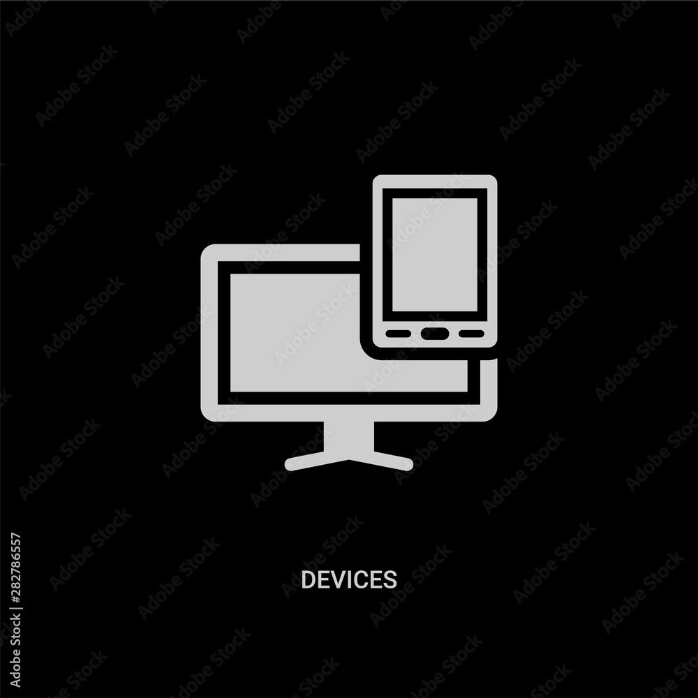 white devices vector icon on black background. modern flat devices from electronic devices concept vector sign symbol can be use for web, mobile and logo. white devices vector icon on black background. modern flat devices from electronic devices concept vector sign symbol can be use for web, mobile and logo.
