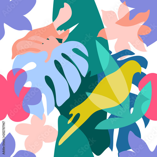 Abstract tropical garden.