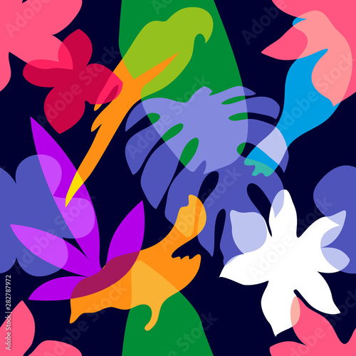 Abstract tropical garden.