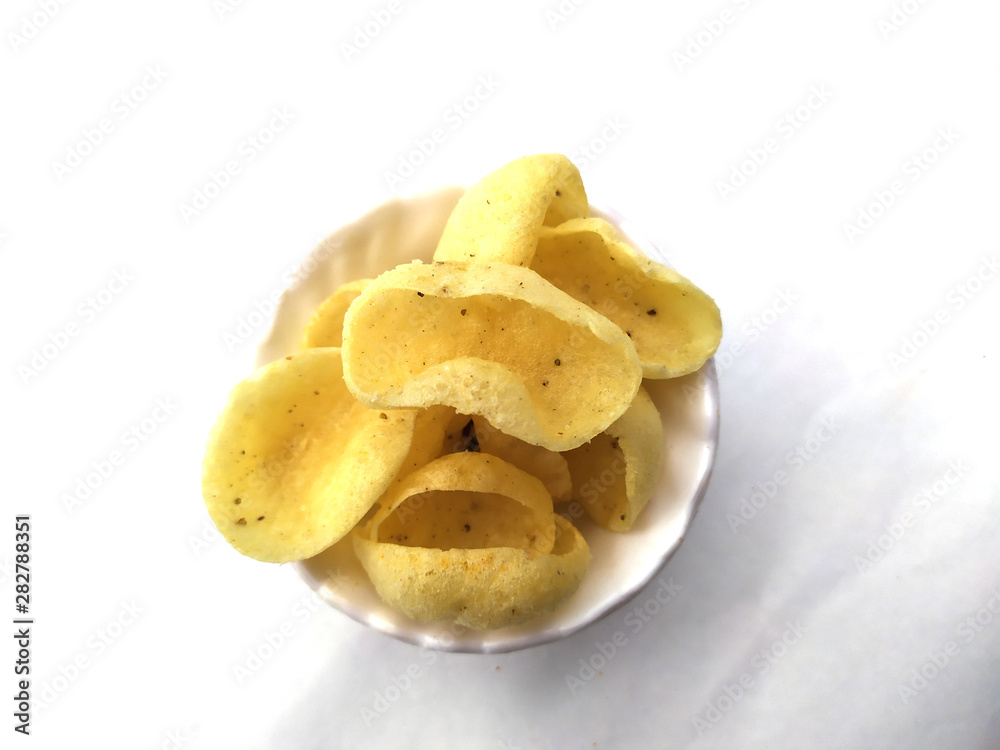 yellow eating snacks for children in white bowl yellow eating snacks for children in white bowl