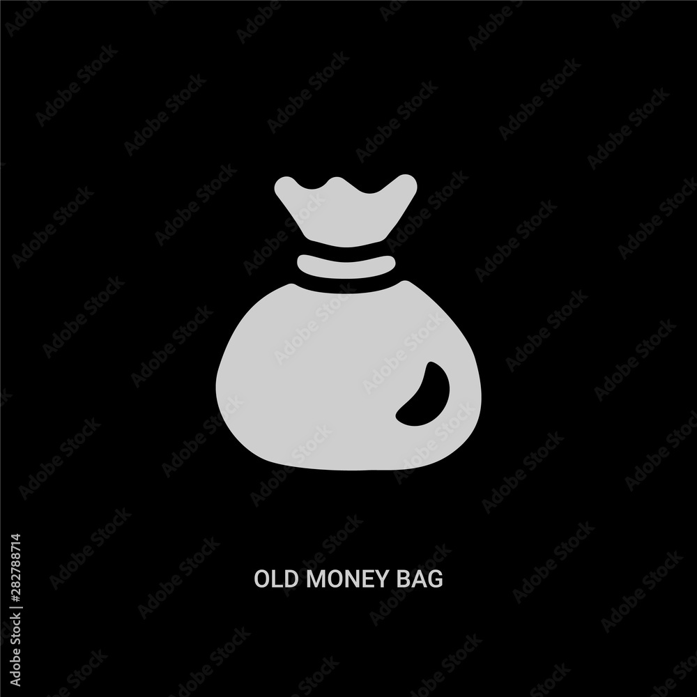 Money Bag Icon Vector Isolated on White Background, Logo Concept Stock  Vector - Illustration of save, black: 125791519