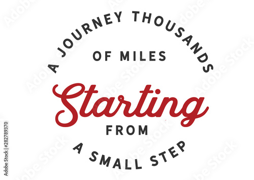 Journey of a Thousand Miles Starts with a Small Step (Circular Typography)