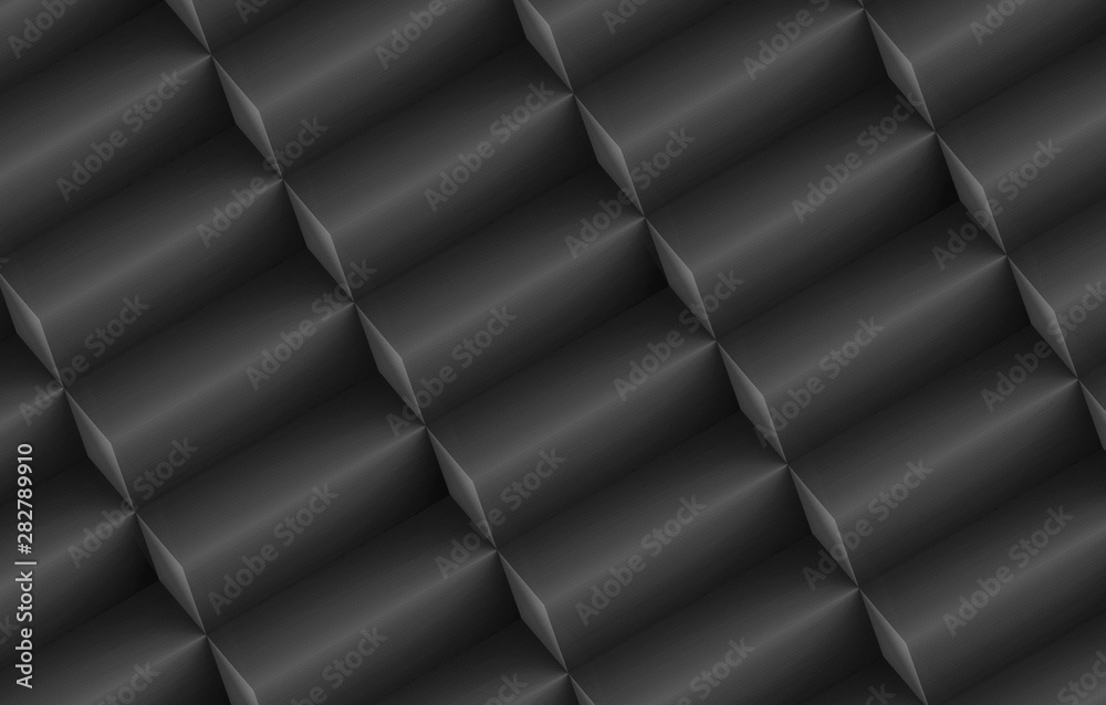 3d rendering. modern diagonal dark long cube box stack row wall background. 3d rendering. modern diagonal dark long cube box stack row wall background.