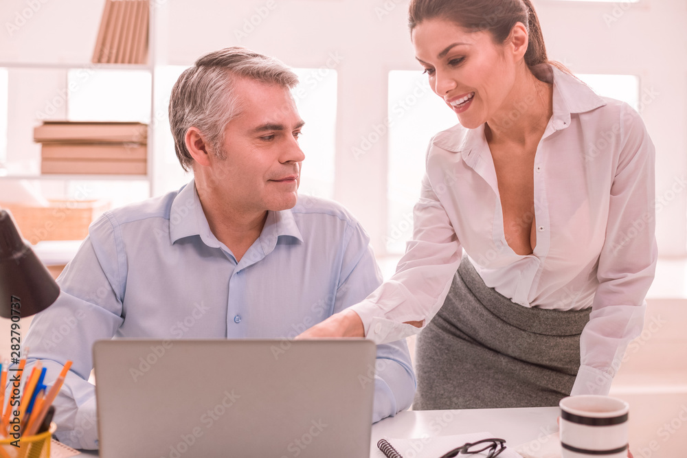 Man shifting focus from professional problems to the appearance Man shifting focus from professional problems to the appearance