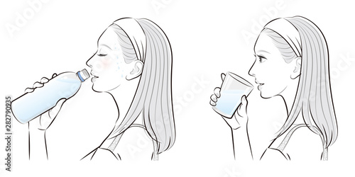 女性の横顔, 熱中症対策