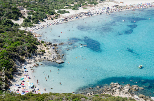 Villasimius Sardinia beach and landscape Porto Giunco