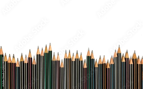 color pencils isolated on white background