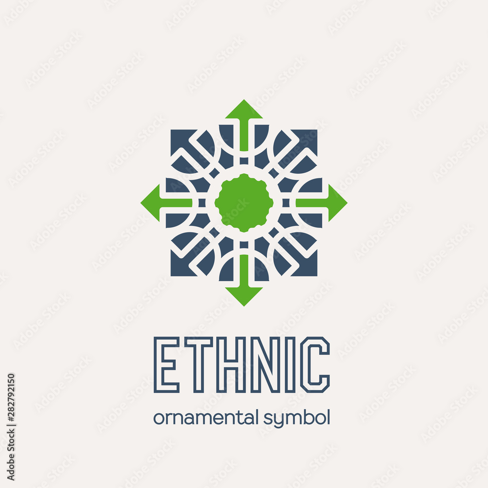 Vector Mosaic Ethnic Emblem Vector Mosaic Ethnic Emblem