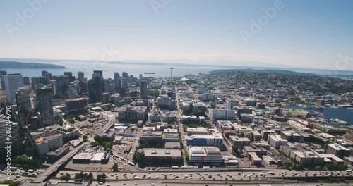 Wallpaper Mural South Lake Union Aerial View Sunny Summer Afternoon Daytime - Seattle Washington Torontodigital.ca