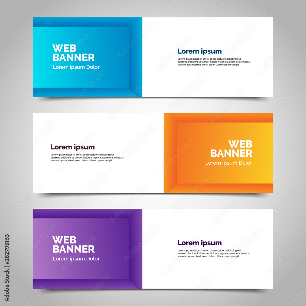 Vector abstract geometric design banner web template. Vector abstract geometric design banner web template.