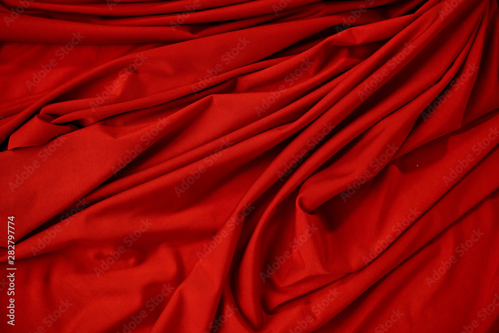 Background image of crumpled fabric. Red cloth Background image of crumpled fabric. Red cloth