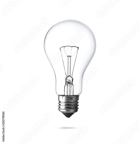 Quadro em tela New incandescent light bulb for modern lamps isolated on white background