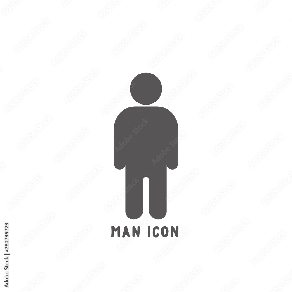 Man icon simple flat style vector illustration. Man icon simple flat style vector illustration.