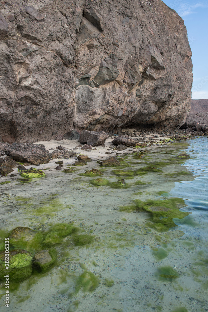 Balandra beach, between the desert and the sea of cortes, La Paz Baja California Sur. Mexico Balandra beach, between the desert and the sea of cortes, La Paz Baja California Sur. Mexico