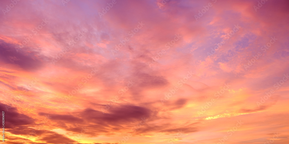 Orange sky color in  sunset