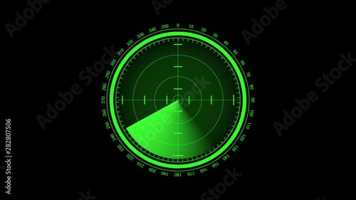 Futuristic radar screen, searching target