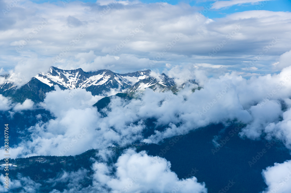 View of Caucasian mountains View of Caucasian mountains