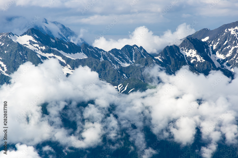 View of Caucasian mountains View of Caucasian mountains