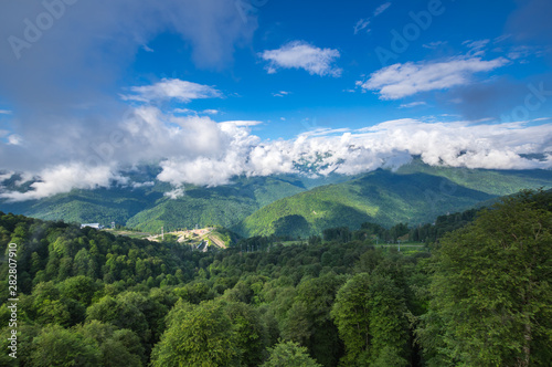 Fototapeta Naklejka Na Ścianę i Meble -  View of Caucasian mountains