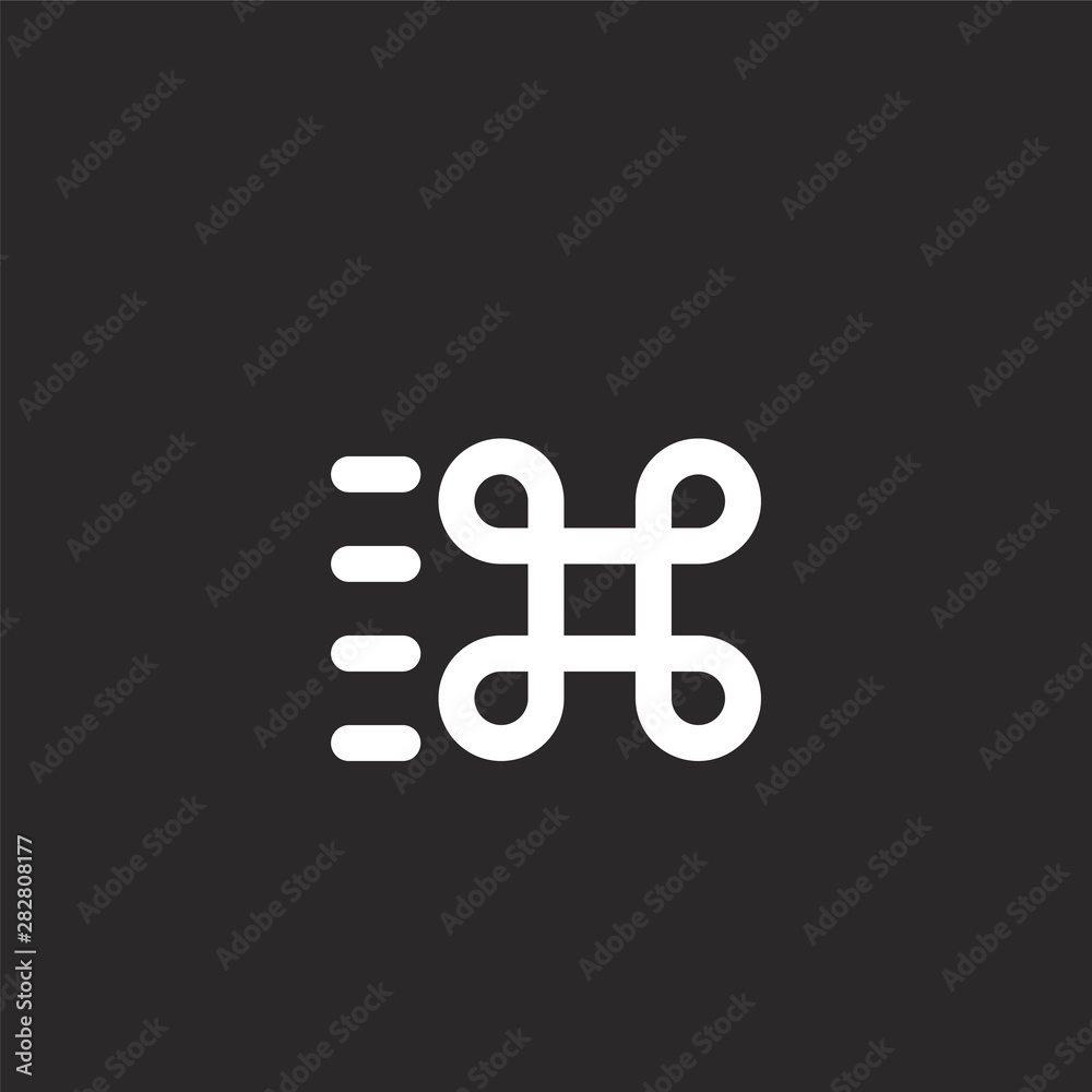 command icon. Filled command icon for website design and mobile, app  development. command icon from filled text editor collection isolated on black  background. Stock Vector | Adobe Stock