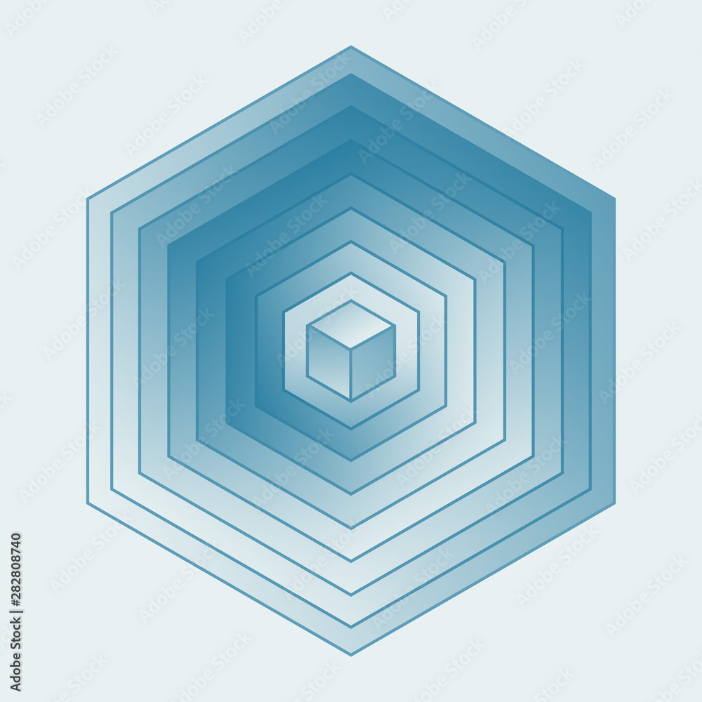 hexagonal lights symbol cube retro clear blue hexagonal lights symbol cube retro clear blue