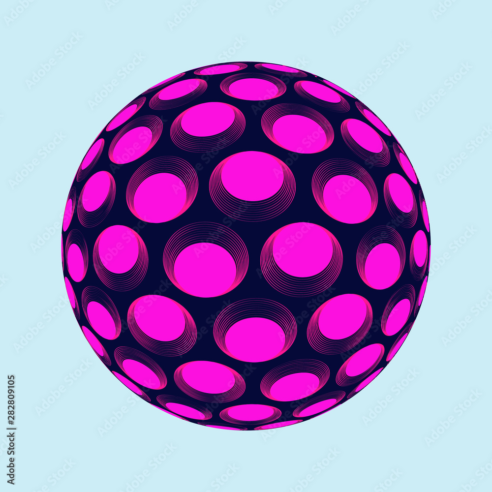optical illusion dotted sphere pop fuchsia blue optical illusion dotted sphere pop fuchsia blue