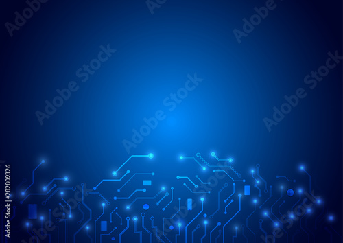 Abstract technology background Digital technology communication concept Circuit board Electronic motherboard