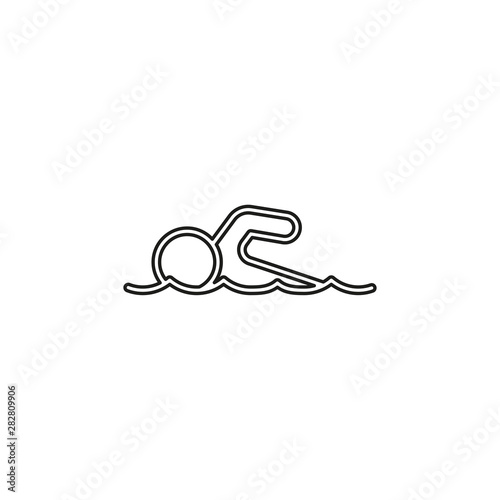 swimming vector icon