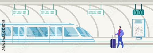 Metropolitan, Railroad Underground Station Vector