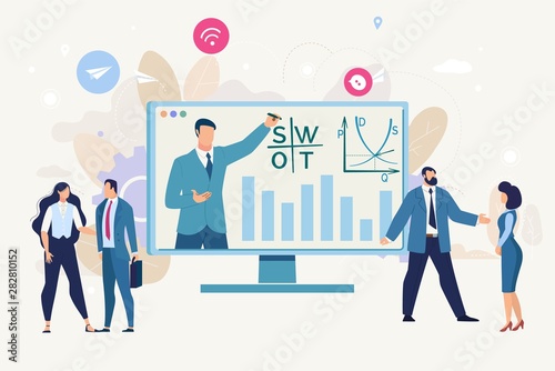 Planning Business Strategy Flat Vector Concept