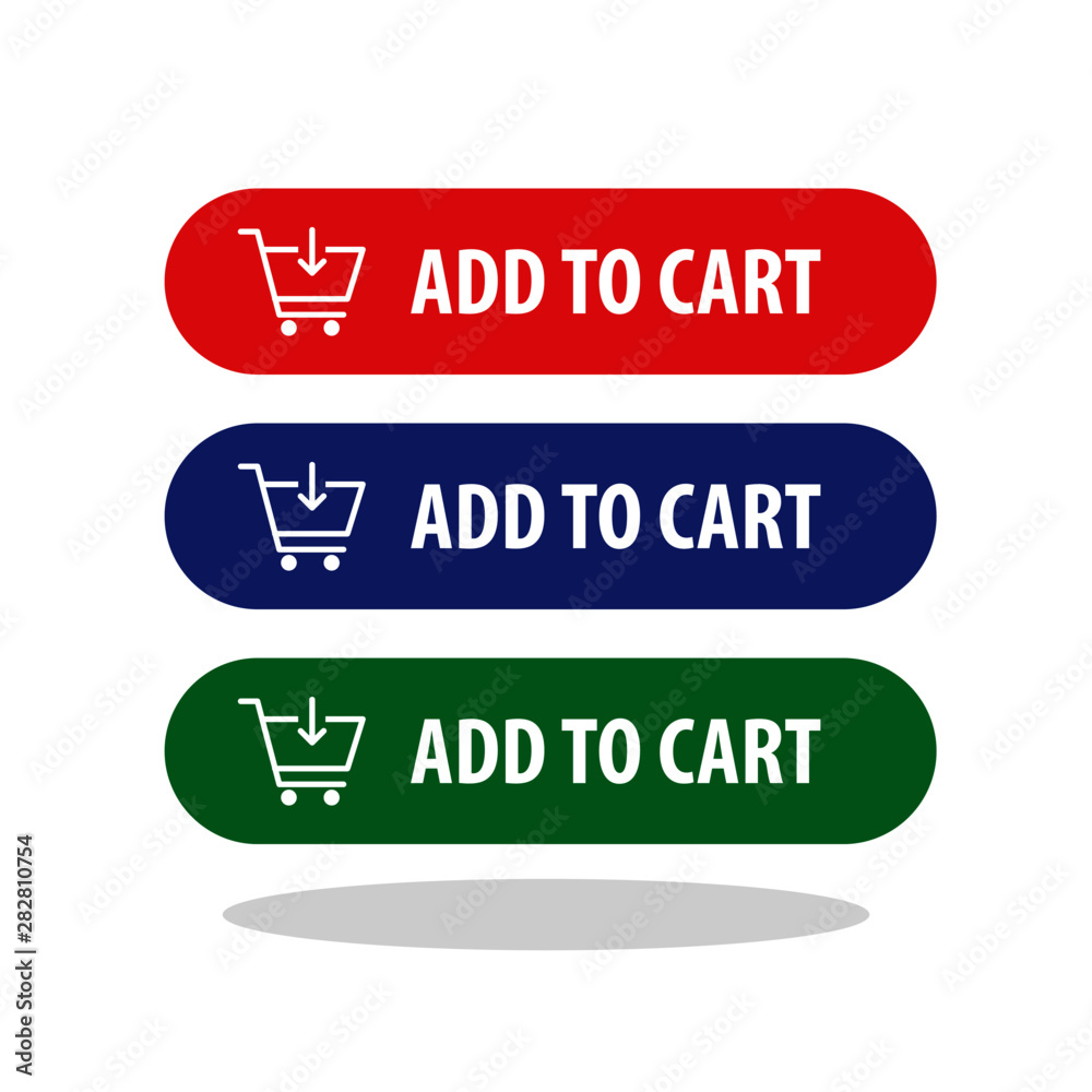 Add to cart button icon in trendy flat style. Online shopping symbol for your web site design, logo, app, UI Vector EPS 10. - Vector Add to cart button icon in trendy flat style. Online shopping symbol for your web site design, logo, app, UI Vector EPS 10. - Vector