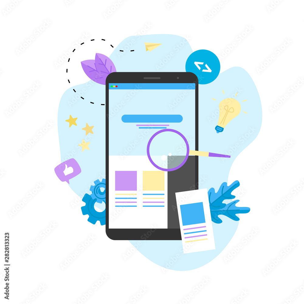 Creative webpage development and web design concept Creative webpage development and web design concept