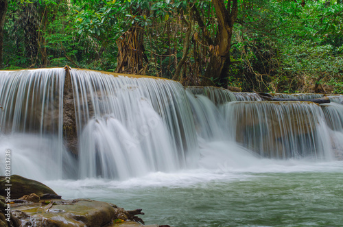Erawan waterfall in rainny season © Thanet