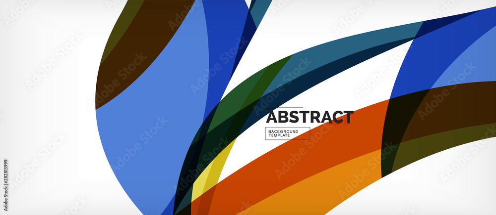 Obraz premium Colorful wave lines abstract background, color line for business or techno presentation