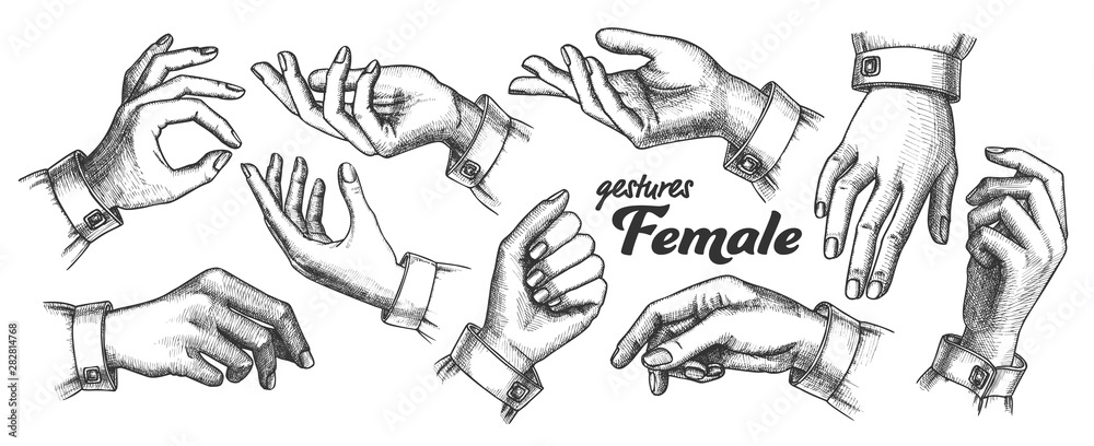 female cupped hands drawing