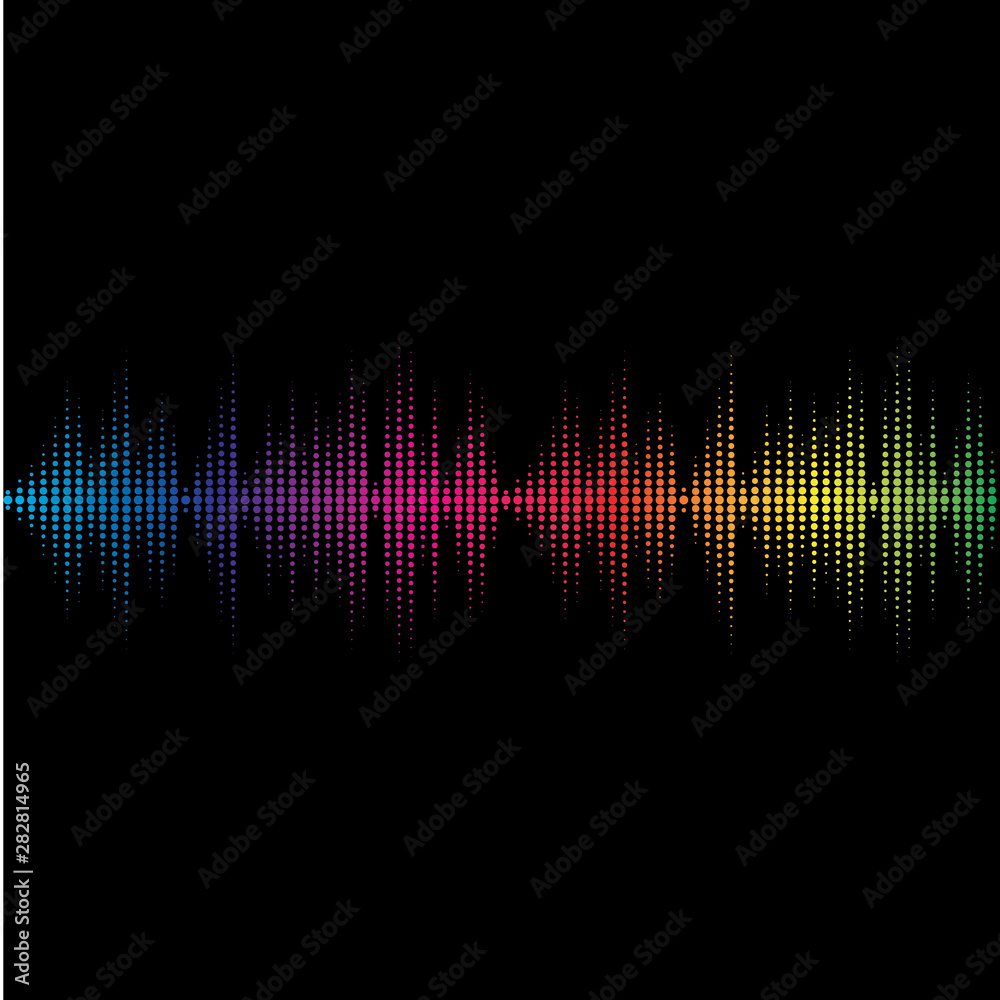 Audio technology, music sound waves vector icon Audio technology, music sound waves vector icon