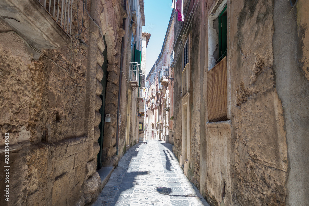 Narrow streets of Tropea in Italy