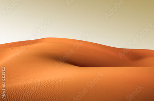 Golden sand dunes in the Gobi desert 