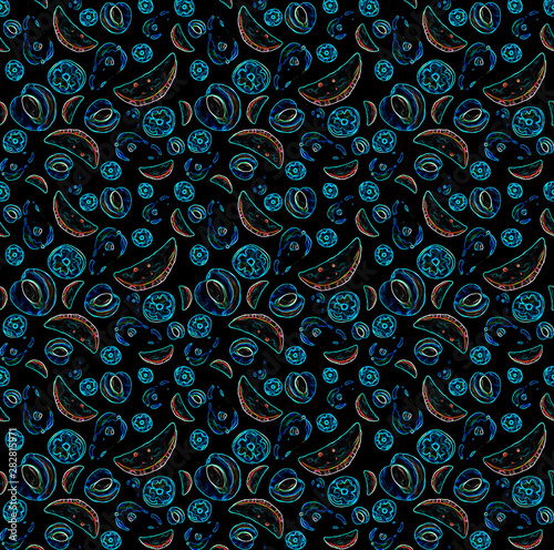 pattern fruit arbus peach pear grapefruit