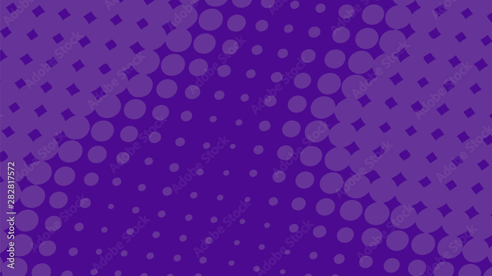 Purple modern pop art background with halftone dots design Purple modern pop art background with halftone dots design