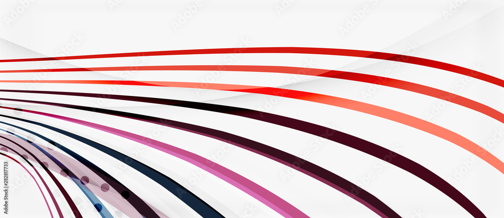Obraz premium Trendy color stripes lines wave, great design for any purposes. Vector line pattern. Vector geometric background