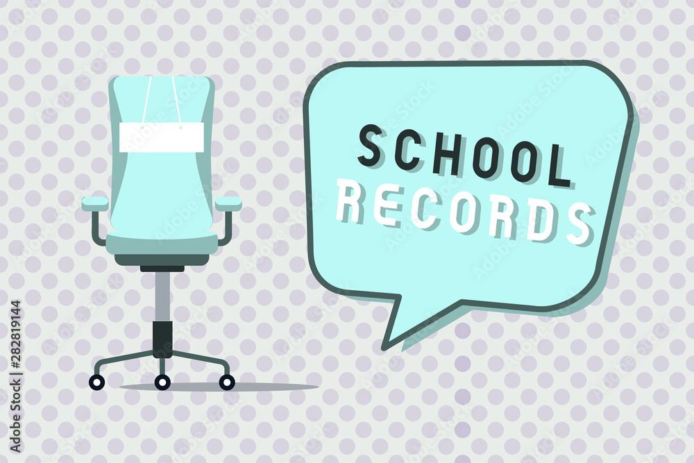 Word writing text School Records. Business concept for Information that is kept about a child at school Biography. Word writing text School Records. Business concept for Information that is kept about a child at school Biography.