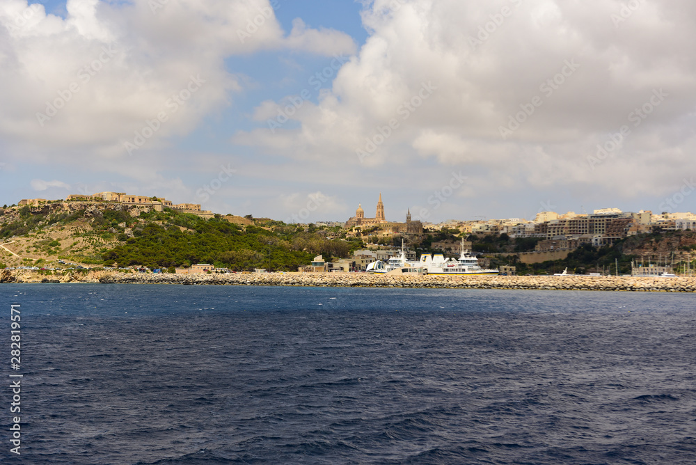 Naklejka premium view of the port country