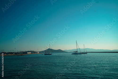 the boats and yachts on the island of Naxos © michael
