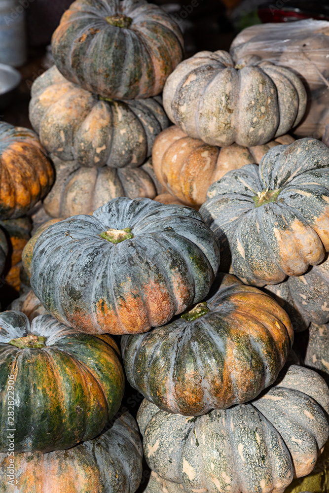 Calabazas anaranjadas.
