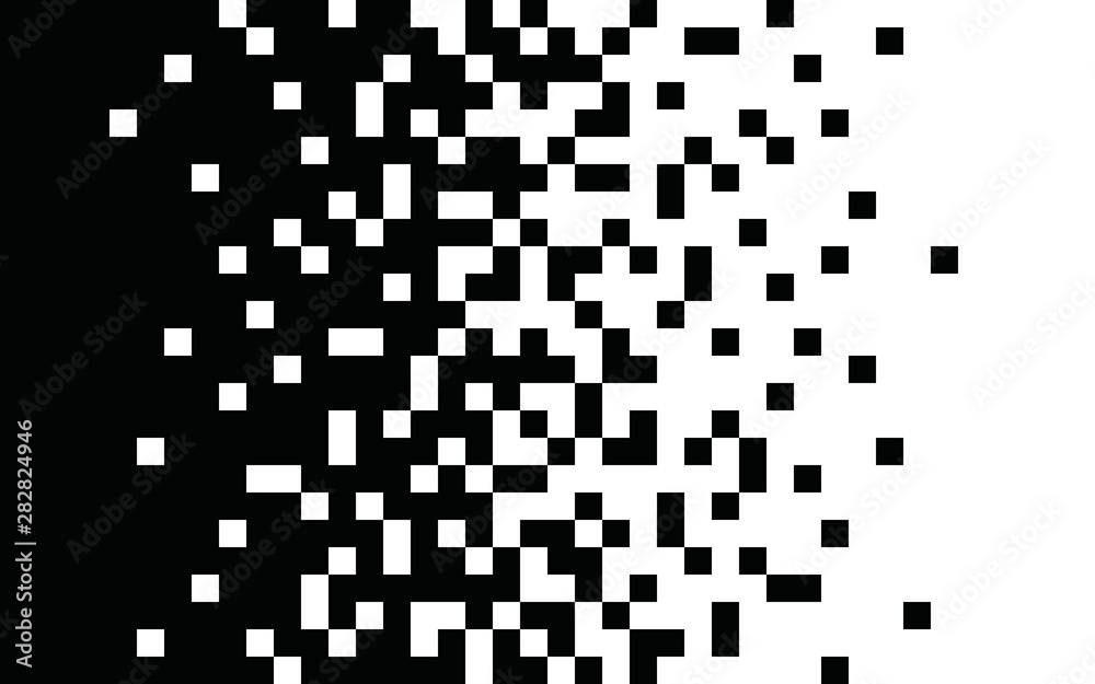 Pixel gradient Speed seamless pattern Vector line texture Fast effect design Black elements on white background
